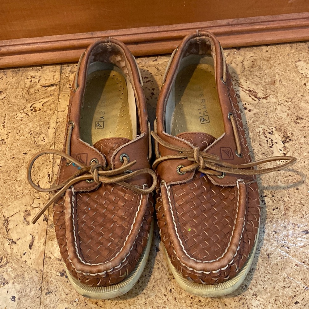 Woven Sperry Slip-On Boat Shoe